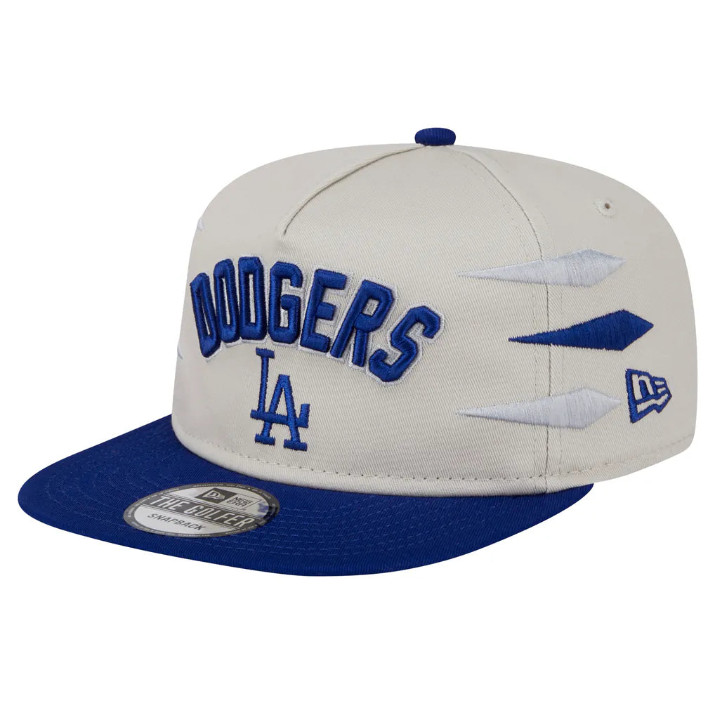 Los Angeles Dodgers New Era Iron Golfer Snapback Hat - Cream Techwosell