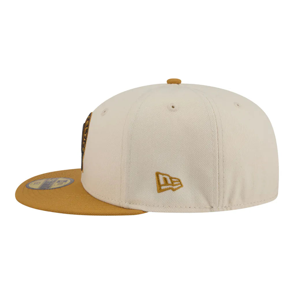 Boston Celtics New Era Two-Tone Color Pack 59FIFTY Fitted Hat - Cream/Tan Techwosell