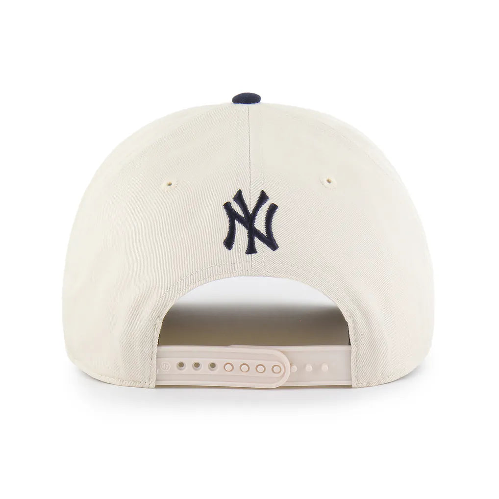 New York Yankees '47 Unisex Rope Script Hitch Adjustable Hat - Natural/Navy Techwosell