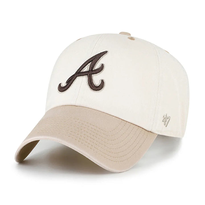 Atlanta Braves '47 Neutral Terrain Clean Up Adjustable Hat - Natural/Tan