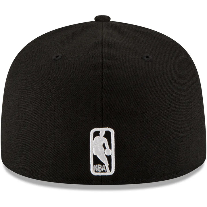 Los Angeles Lakers New Era Black & White Logo 59FIFTY Fitted Hat - Black