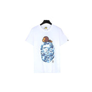 Bathing Ape White T-Shirt without Collar Techwosell