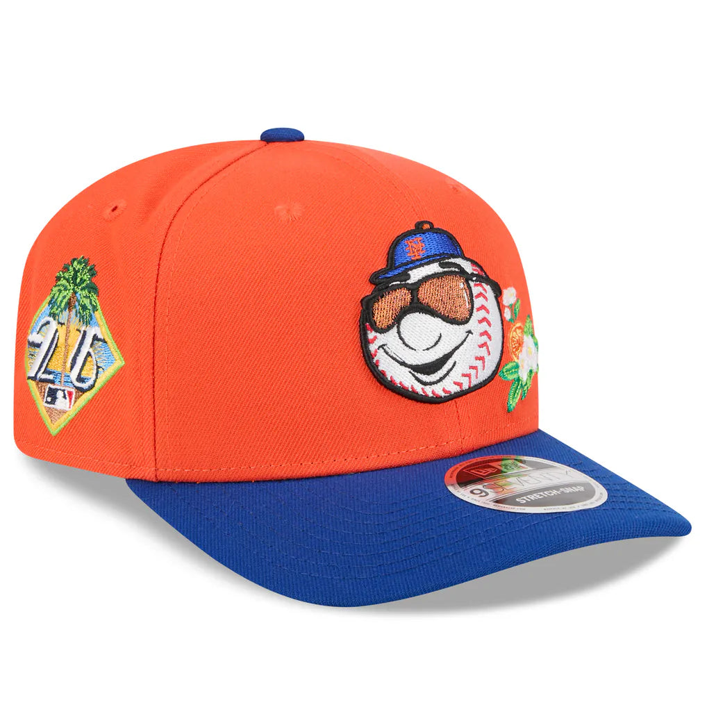 New York Mets New Era 2026 Spring Training 9SEVENTY Adjustable Hat - Orange/Royal Techwosell