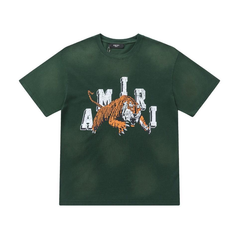 Amiri Lion Green T-Shirt Without Collar Techwosell