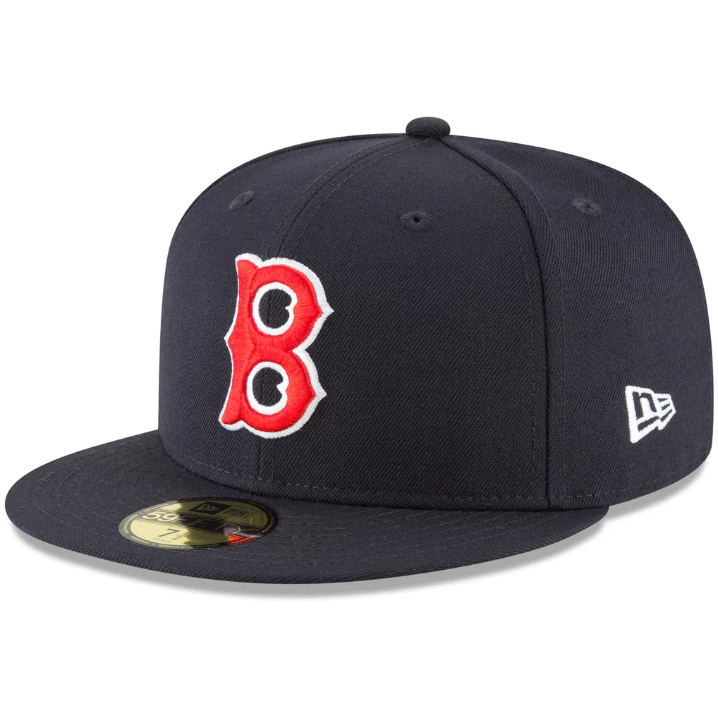 Boston Red Sox New Era Cooperstown Collection Wool 59FIFTY Fitted Hat - Navy Techwosell