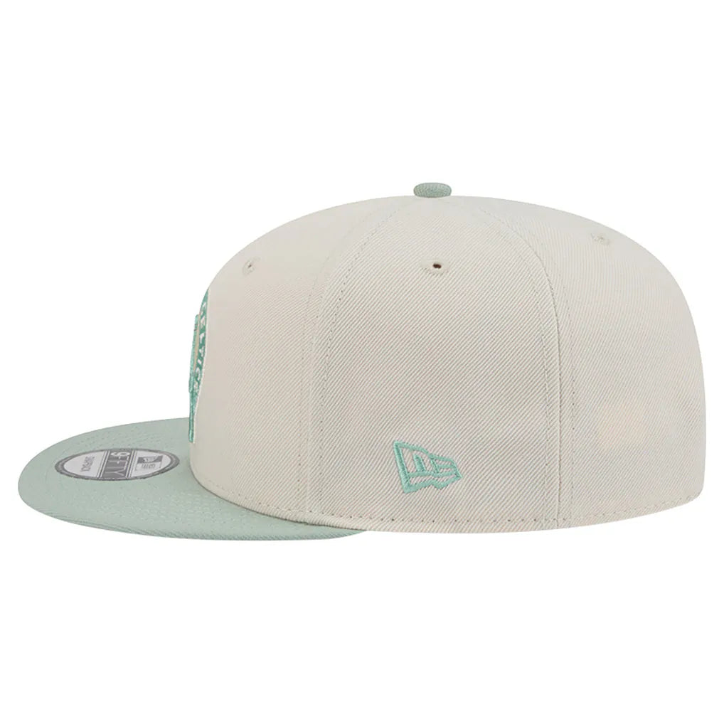 Boston Celtics New Era Color Pack 9FIFTY Snapback Hat - Cream/Light Green Techwosell