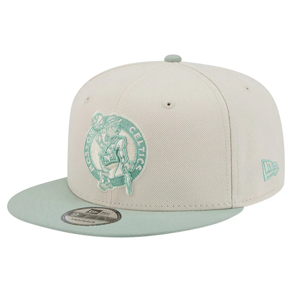 Boston Celtics New Era Color Pack 9FIFTY Snapback Hat - Cream/Light Green Techwosell