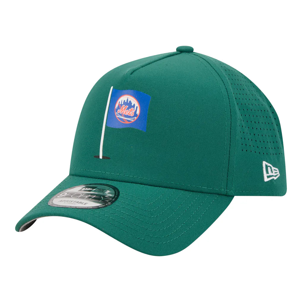 New York Mets New Era Pin Seeker 9FORTY A-Frame Adjustable Hat - Green Techwosell