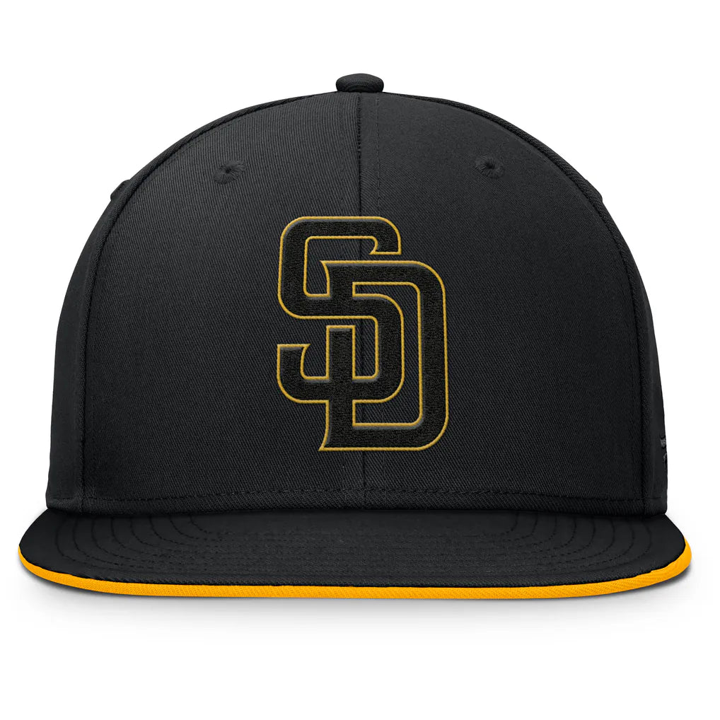 San Diego Padres Fanatics Glint Snapback Hat - Black Techwosell