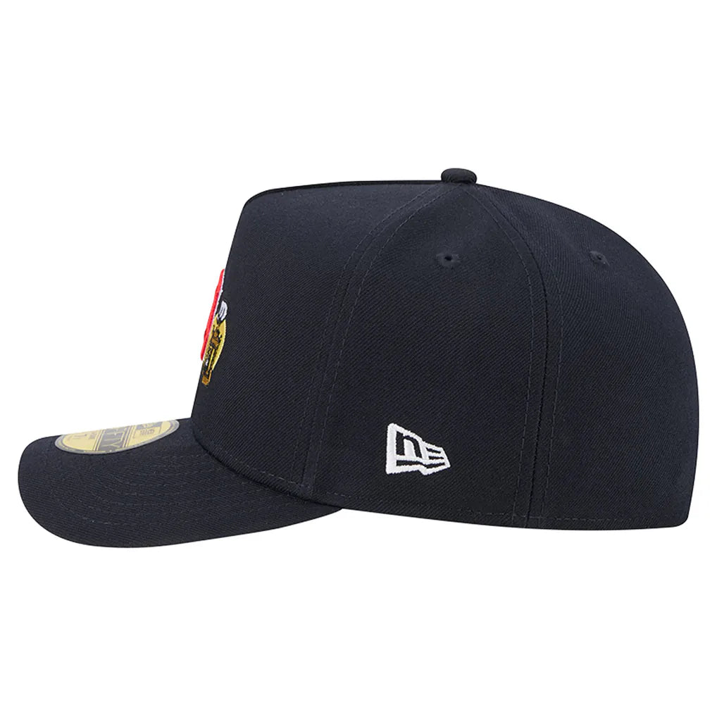 Boston Red Sox New Era Cartoon A-Frame 59FIFTY Fitted Hat - Navy Techwosell