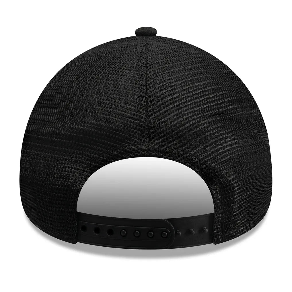 Los Angeles Dodgers New Era Side Script 9FORTY A-Frame Trucker Adjustable Hat - Black Techwosell