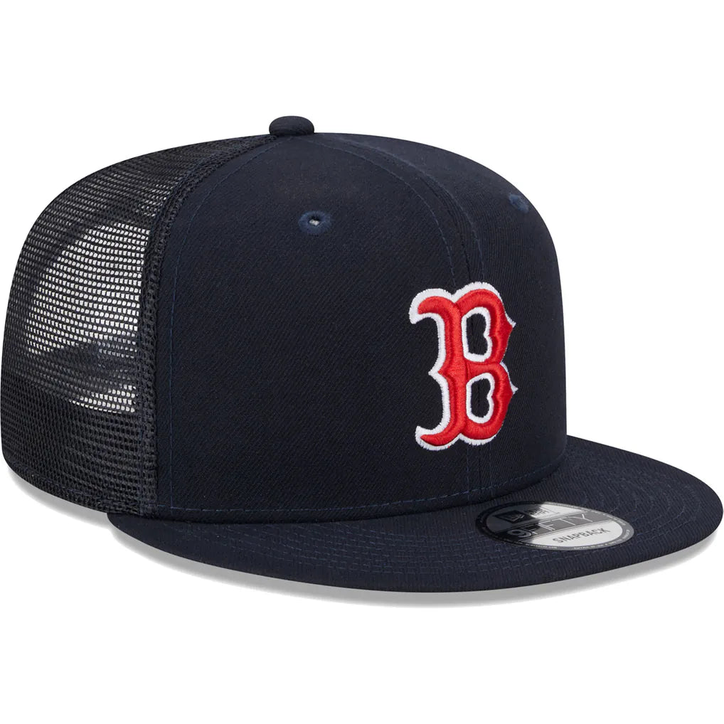 Boston Red Sox New Era Team Color Trucker 9FIFTY Snapback Hat - Navy