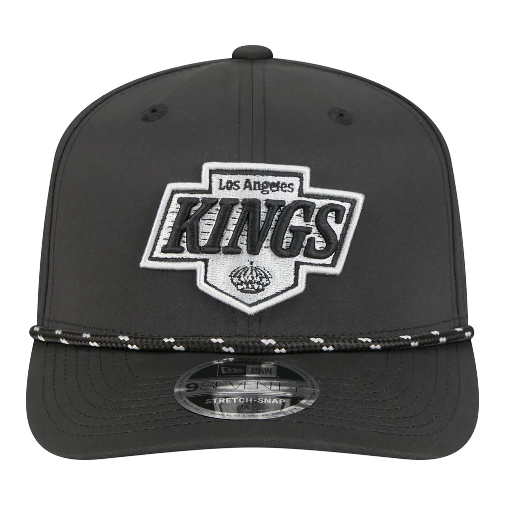 Los Angeles Kings New Era Sport Vented 9SEVENTY Rope Adjustable Hat - Black