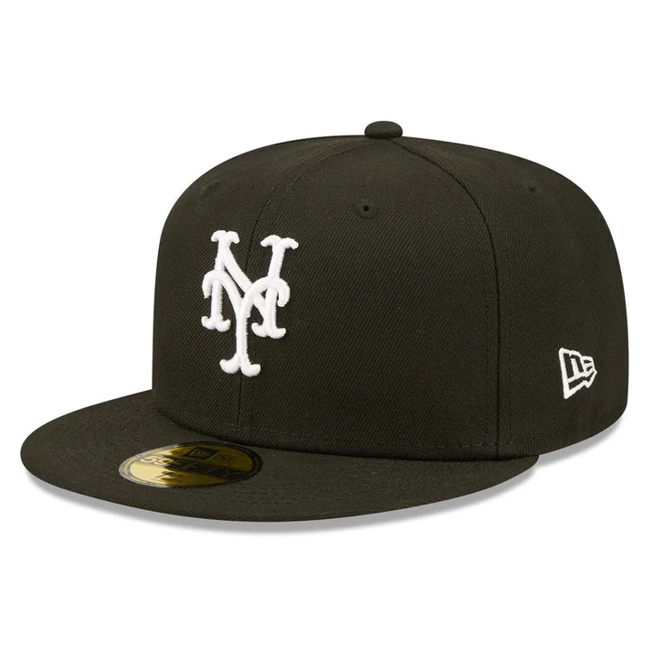 New York Mets New Era Team Logo 59FIFTY Fitted Hat - Black