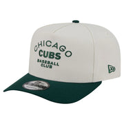 Chicago Cubs New Era Chrome A-Frame 9FIFTY Snapback Hat - Cream/Dark Green Techwosell