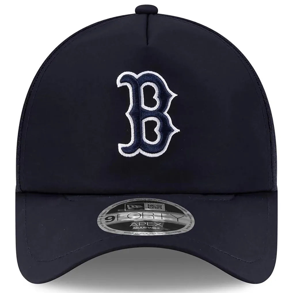 Boston Red Sox New Era 2026 Batting Practice Apex 9FORTY Adjustable Trucker Hat - Navy Techwosell