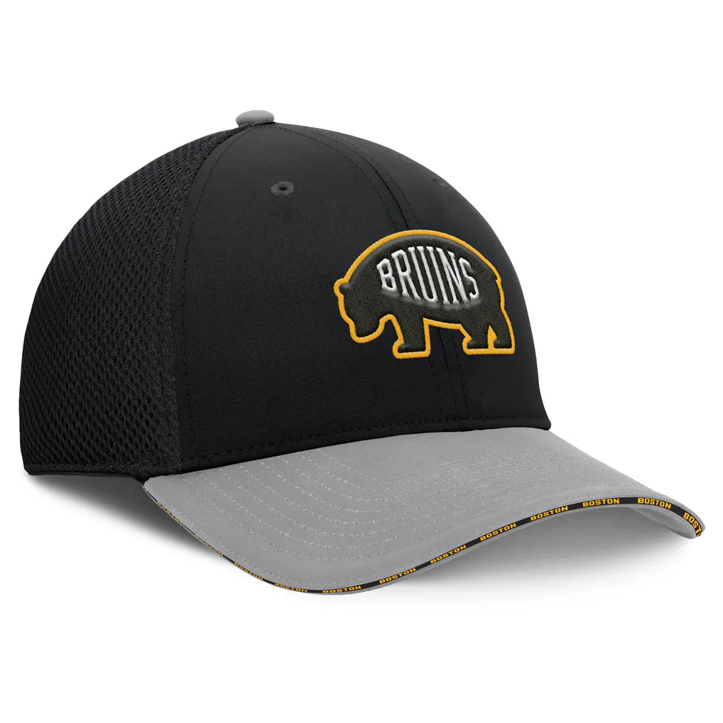 Boston Bruins Fanatics Fundamentals Span Flex Hat - Black