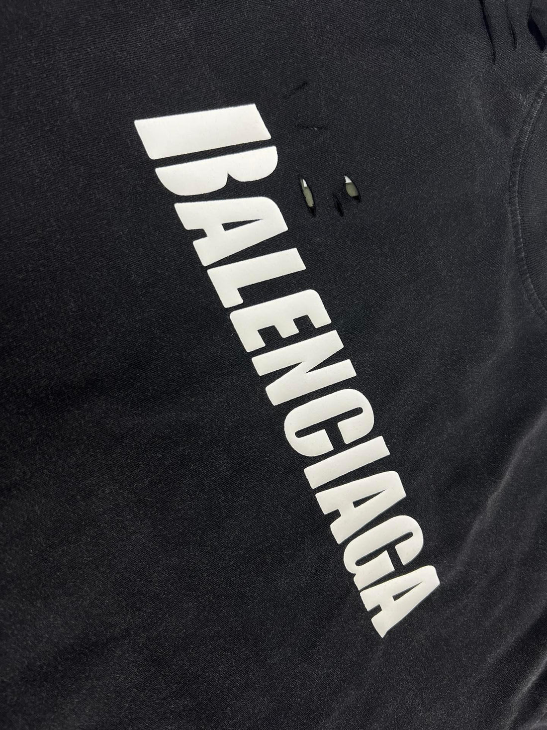 Balenciaga Black T-Shirt Without Collar Techwosell