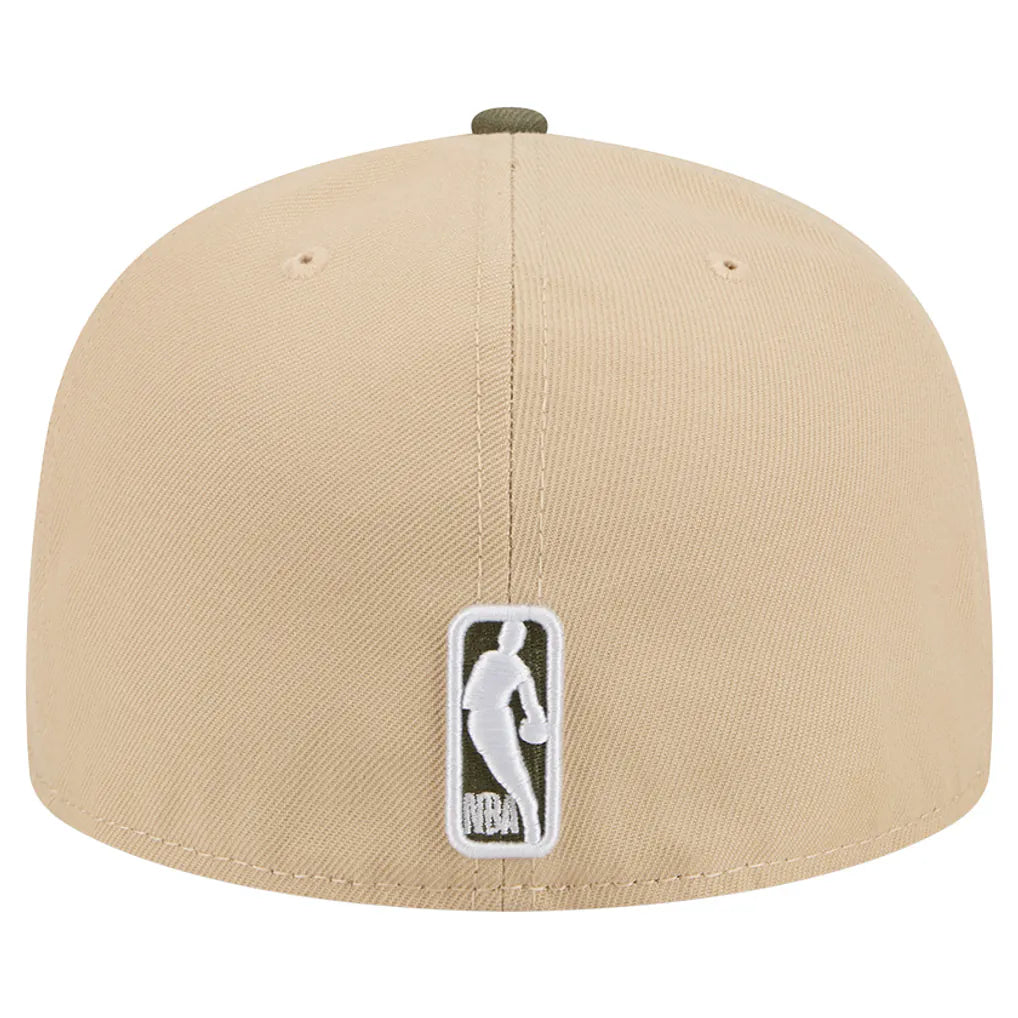 Brooklyn Nets New Era Color Pack Two-Tone 59FIFTY A-Frame Fitted Hat - Tan