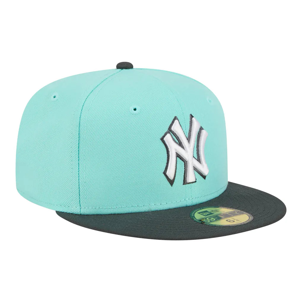 New York Yankees New Era Two-Tone Color Pack 59FIFTY Fitted Hat - Turquoise/Charcoal