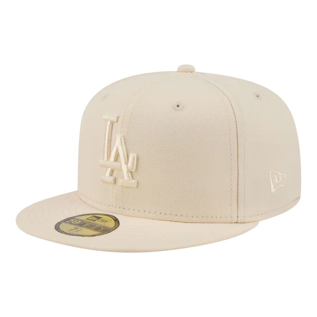 Los Angeles Dodgers New Era Color Pack 59FIFTY Fitted Hat - Cream Techwosell