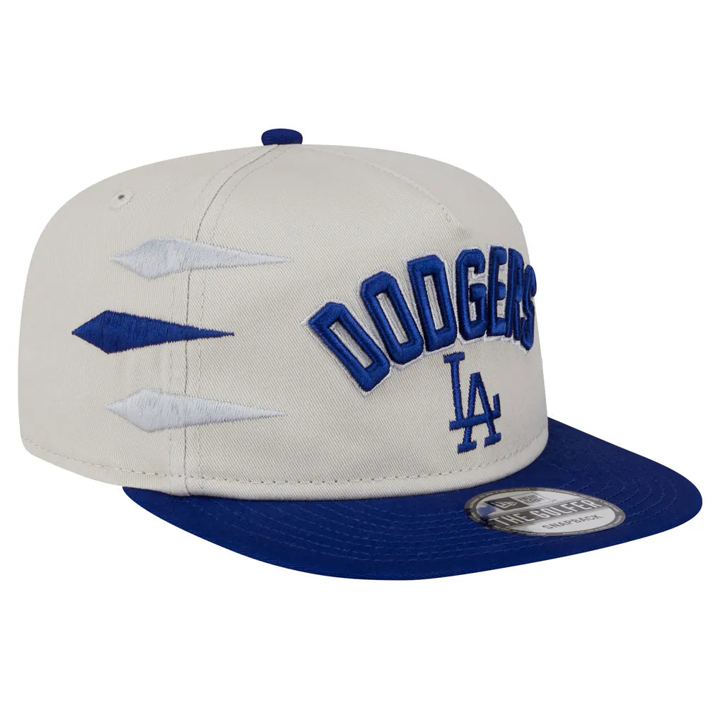 Los Angeles Dodgers New Era Iron Golfer Snapback Hat - Cream Techwosell