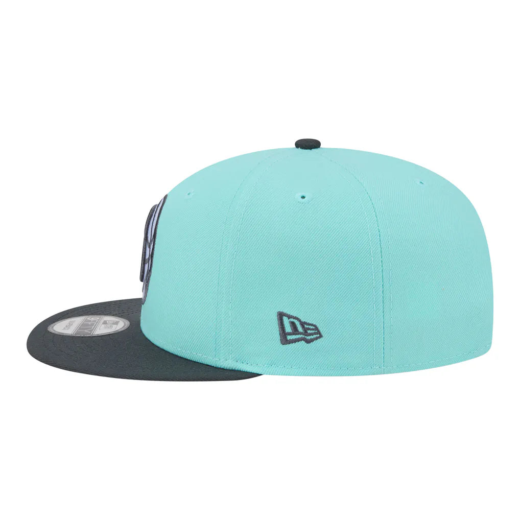 Brooklyn Nets New Era Color Pack Two-Tone 9FIFTY Snapback Hat - Turquoise/Charcoal