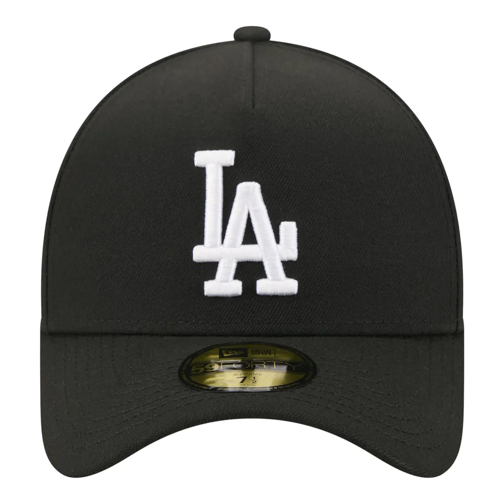 Los Angeles Dodgers New Era A-Frame 59FORTY Fitted Hat - Black Techwosell