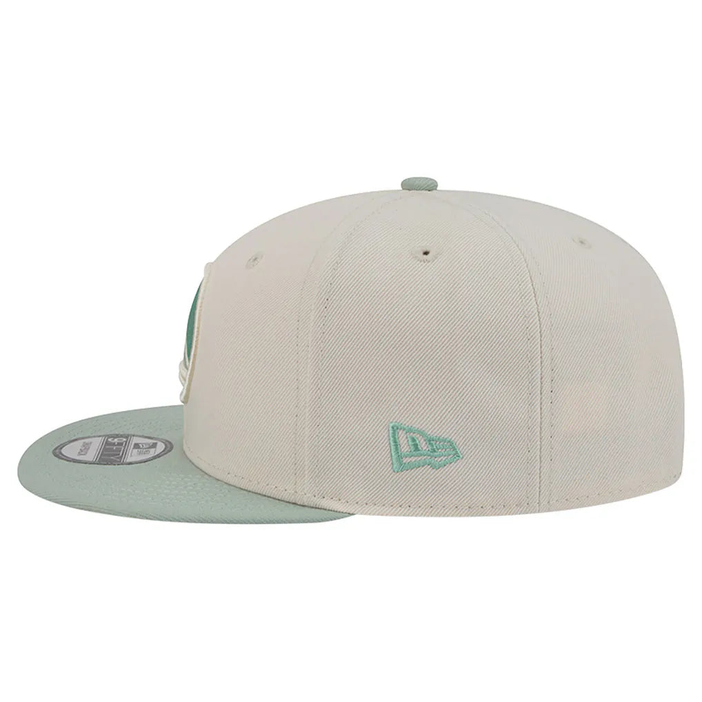 Golden State Warriors New Era Color Pack 9FIFTY Snapback Hat - Cream/Light Green