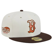 Boston Red Sox New Era Pumpkin Spice 59FIFTY Fitted Hat - Natural/Brown Techwosell