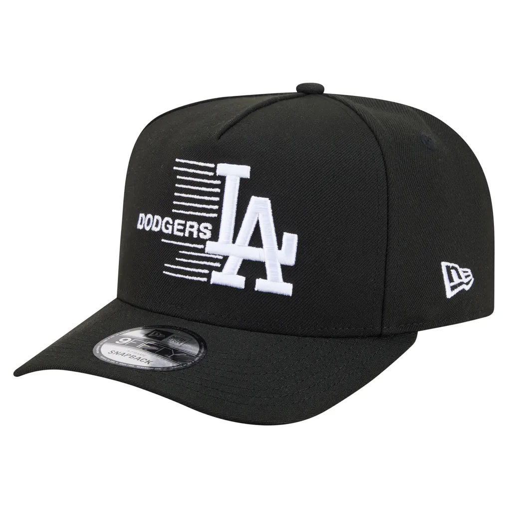 Los Angeles Dodgers New Era Motion A-Frame 9FIFTY Snapback Hat - Black