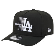 Los Angeles Dodgers New Era Motion A-Frame 9FIFTY Snapback Hat - Black Techwosell