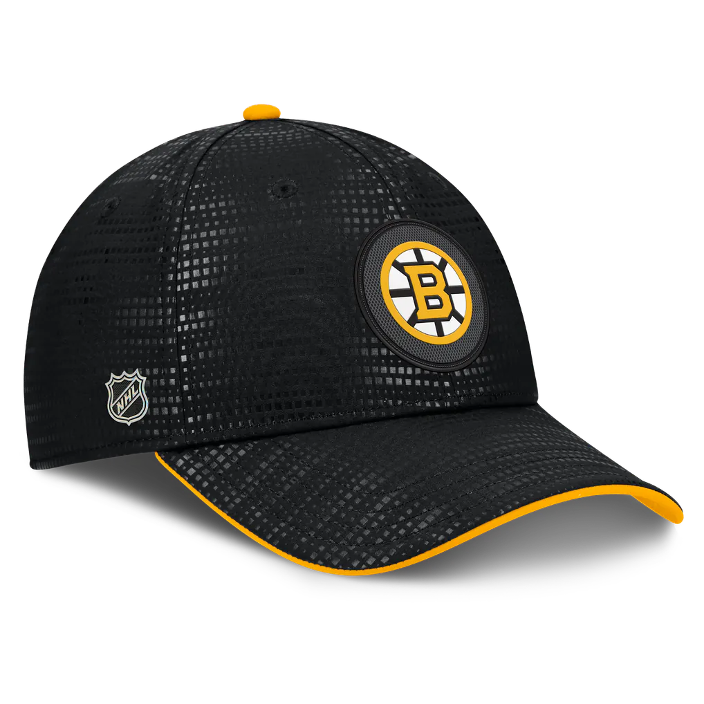 Boston Bruins Fanatics Authentic Pro Rink Debossed Stretch Fit Hat - Black Techwosell