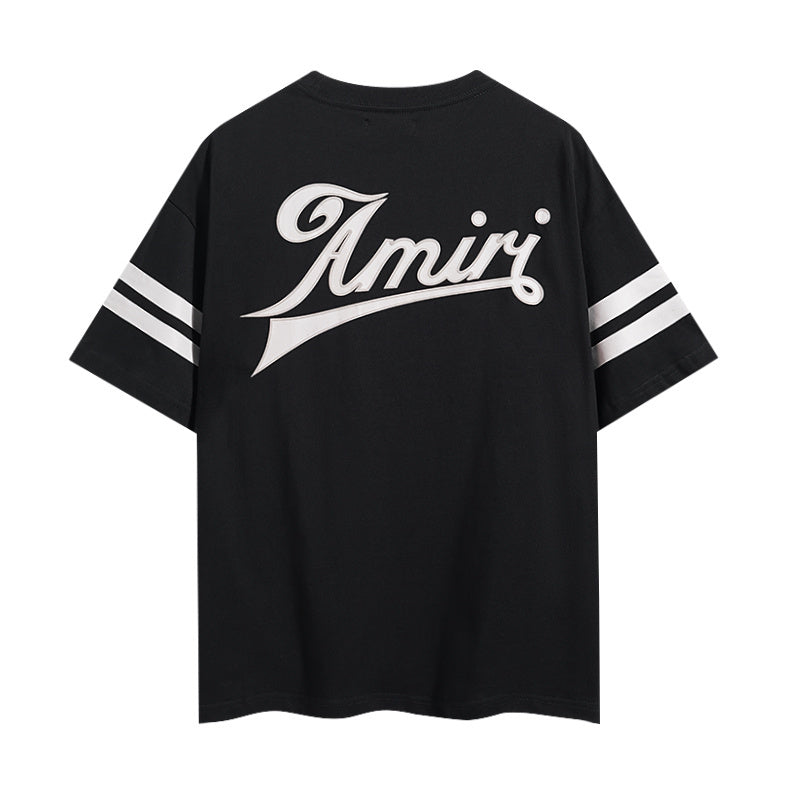 AMIRI MEN'S NEW BRAND BLACK COTTON T-SHIRT Techwosell