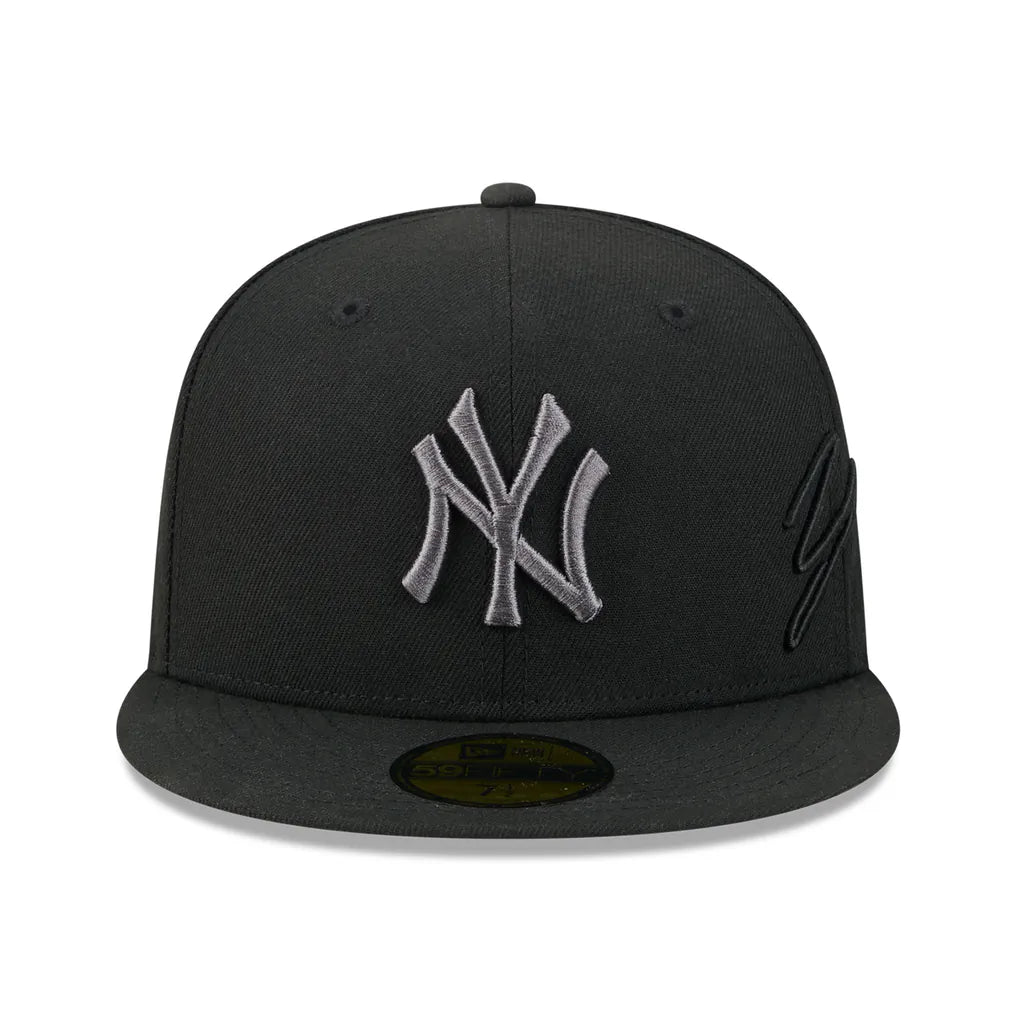 New York Yankees New Era Side Script 59FIFTY Fitted Hat - Black