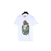 Bathing Ape White T-Shirt without Collar Techwosell