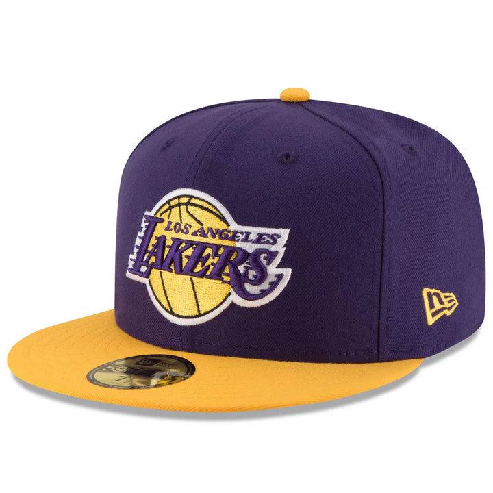 Los Angeles Lakers New Era Official Team Color 2Tone 59FIFTY Fitted Hat - Purple/Gold