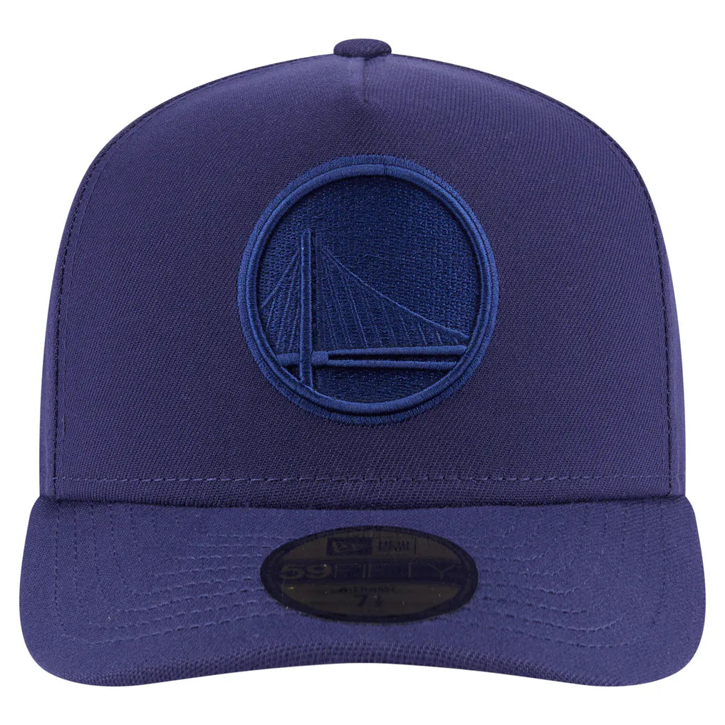 Golden State Warriors New Era Colorpack A-Frame Pinch Front 59FIFTY Fitted Hat - Navy Techwosell