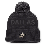 Dallas Stars Fanatics Road Phantom Cuffed Knit Hat with Pom - Charcoal Techwosell