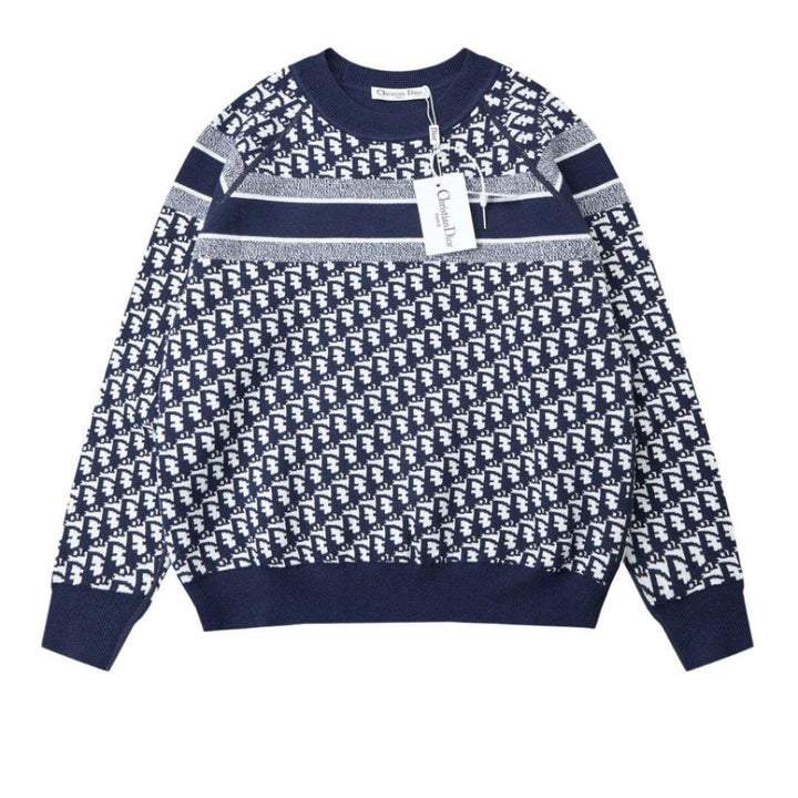 Dior Classic Sweaters Blue/White
