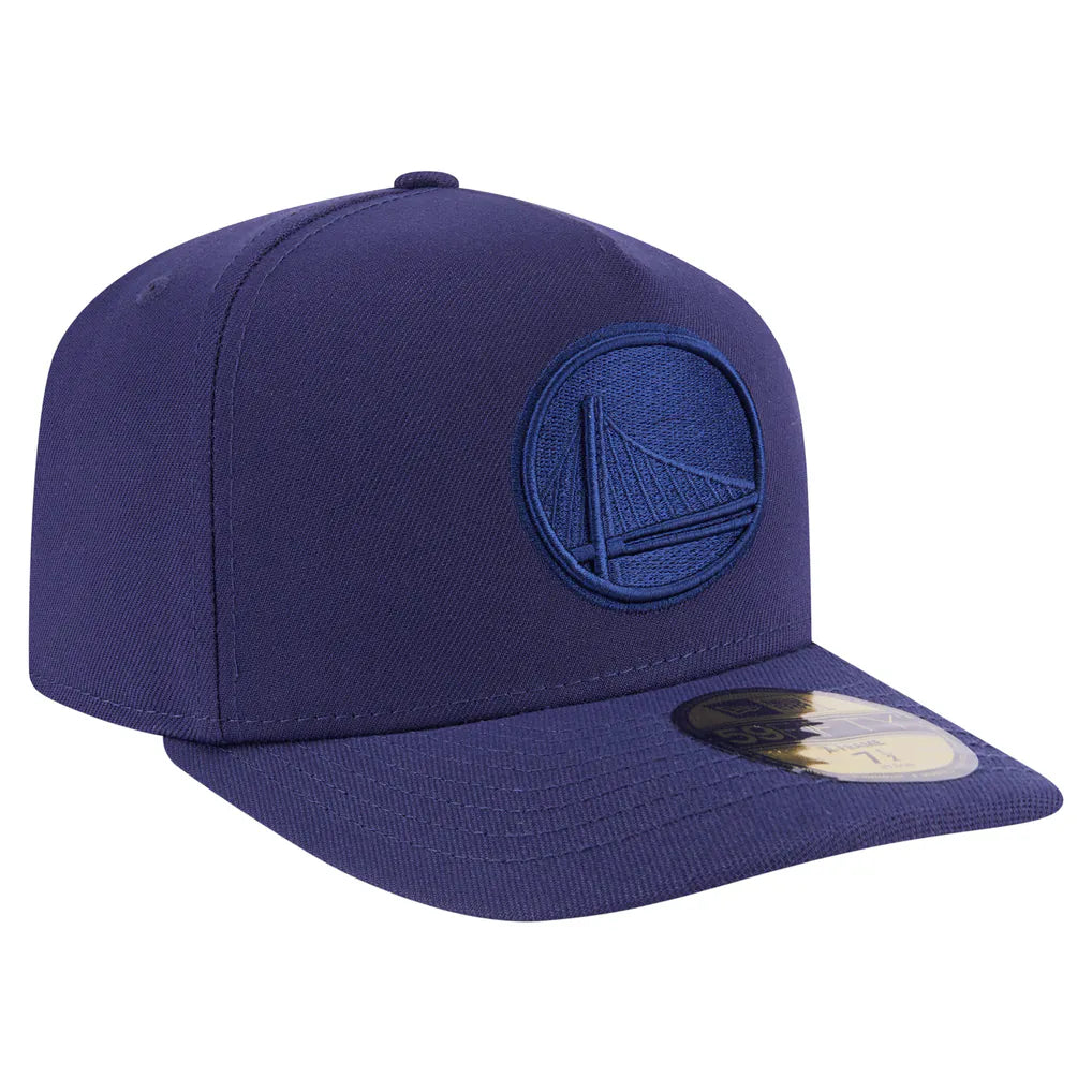 Golden State Warriors New Era Colorpack A-Frame Pinch Front 59FIFTY Fitted Hat - Navy