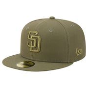 San Diego Padres New Era Color Pack 59FIFTY Fitted Hat - Olive Techwosell