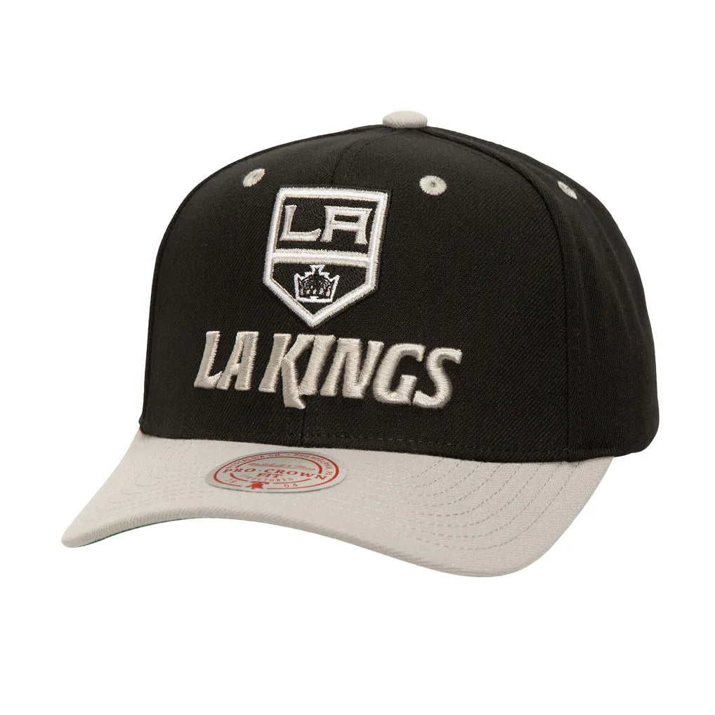 Los Angeles Kings Mitchell & Ness All In 2.0 Pro Crown Adjustable Hat - Black