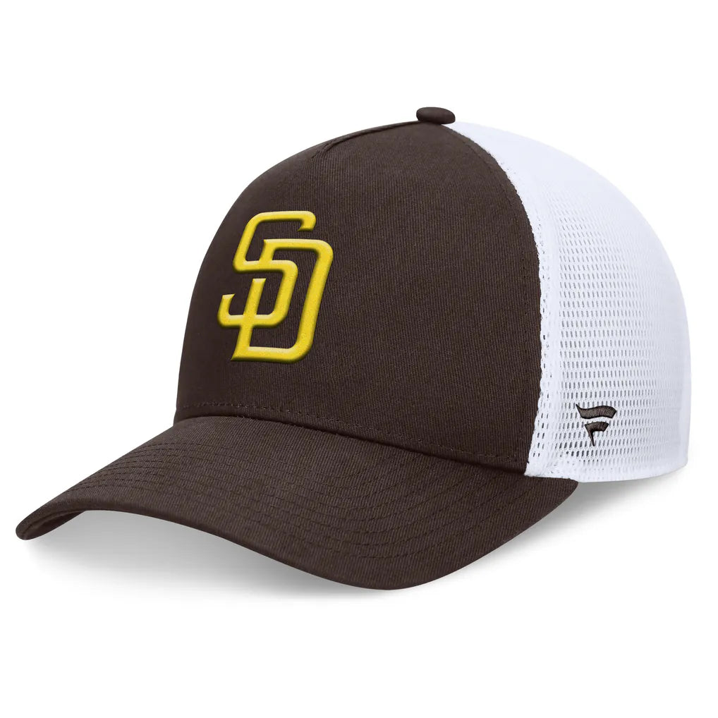 San Diego Padres Fanatics Fundamental A-Frame Adjustable Hat - Brown Techwosell