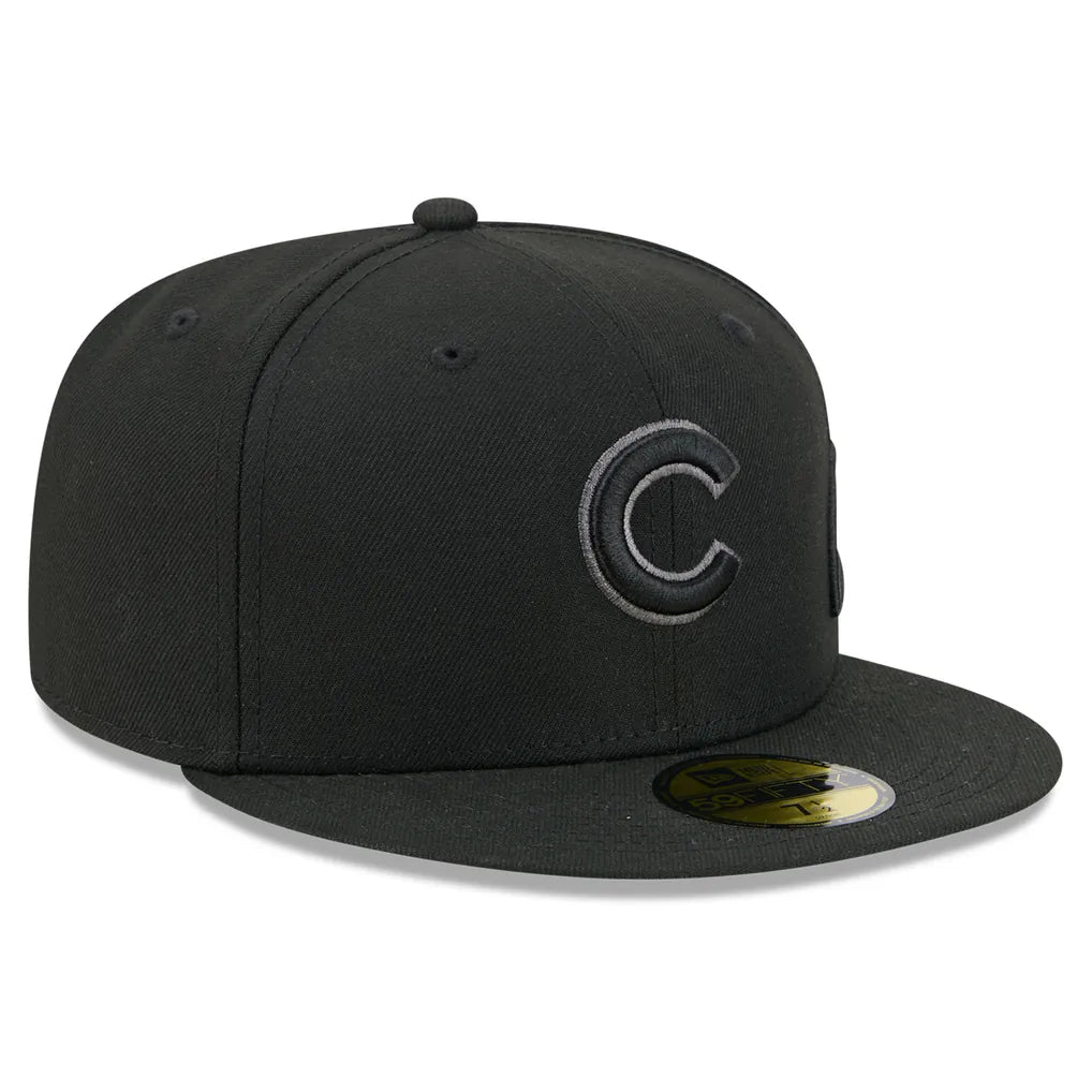 Chicago Cubs New Era Side Script 59FIFTY Fitted Hat - Black