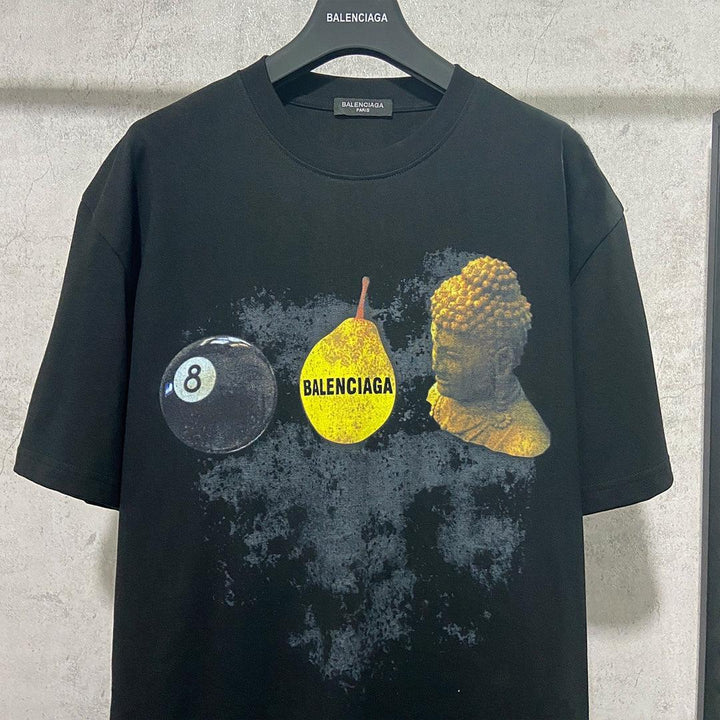 Balenciaga Black T-Shirt Without Collar