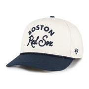 Boston Red Sox '47 Unisex Rope Script Hitch Adjustable Hat - Natural/Navy Techwosell
