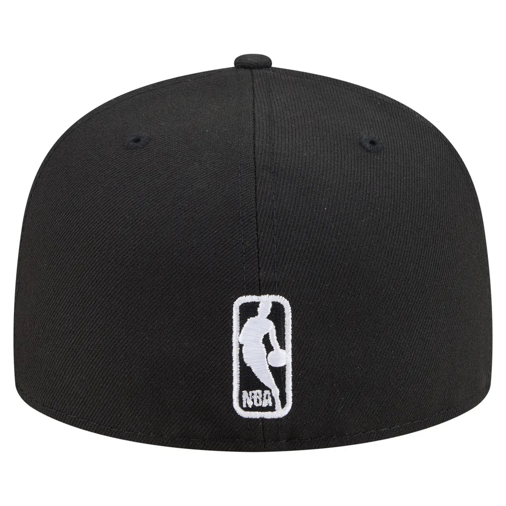 Los Angeles Lakers New Era Freedom Pre-Curved 59FIFTY Fitted Hat - Black Techwosell