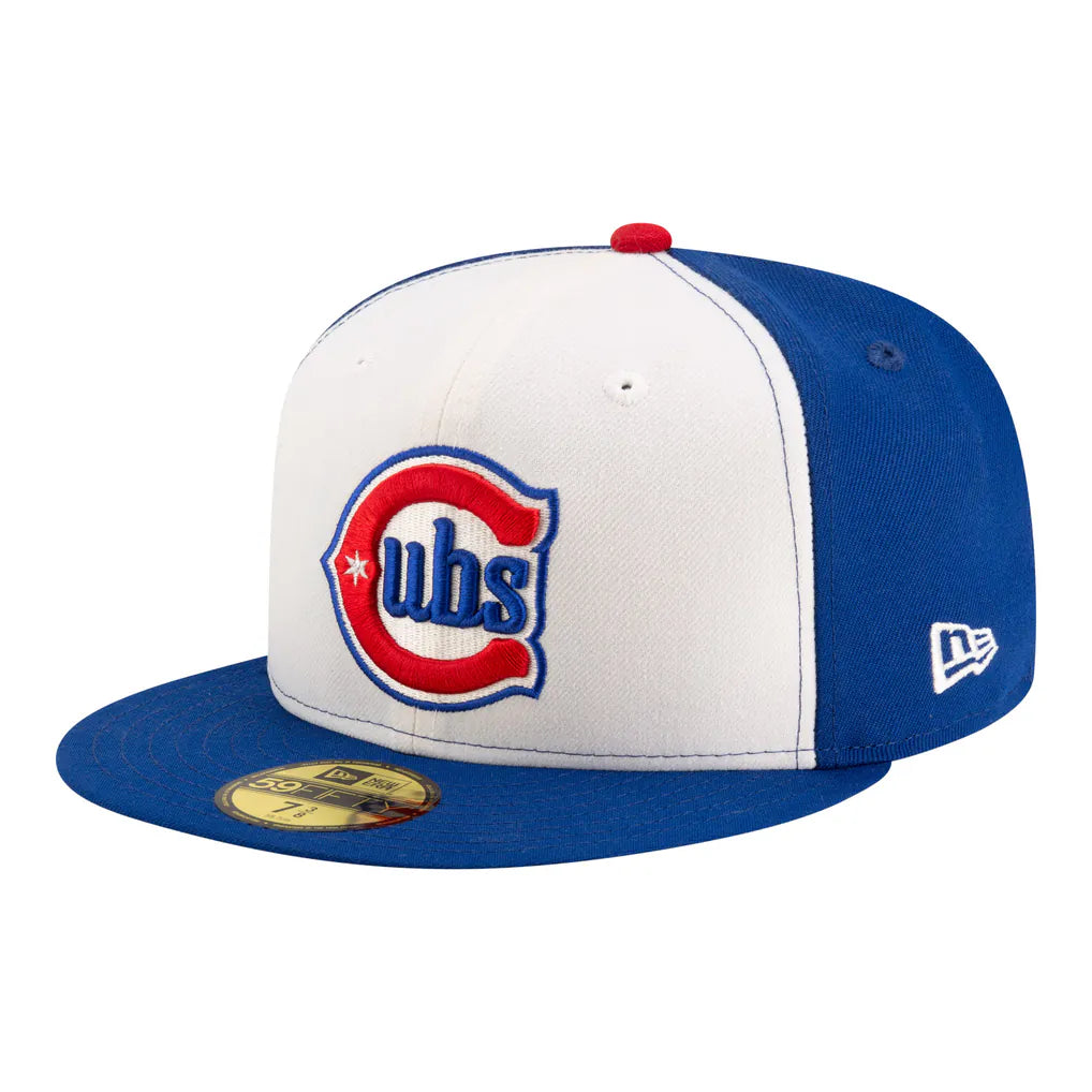 Chicago Cubs New Era 150th Anniversary 59FIFTY Fitted Hat - White/Royal
