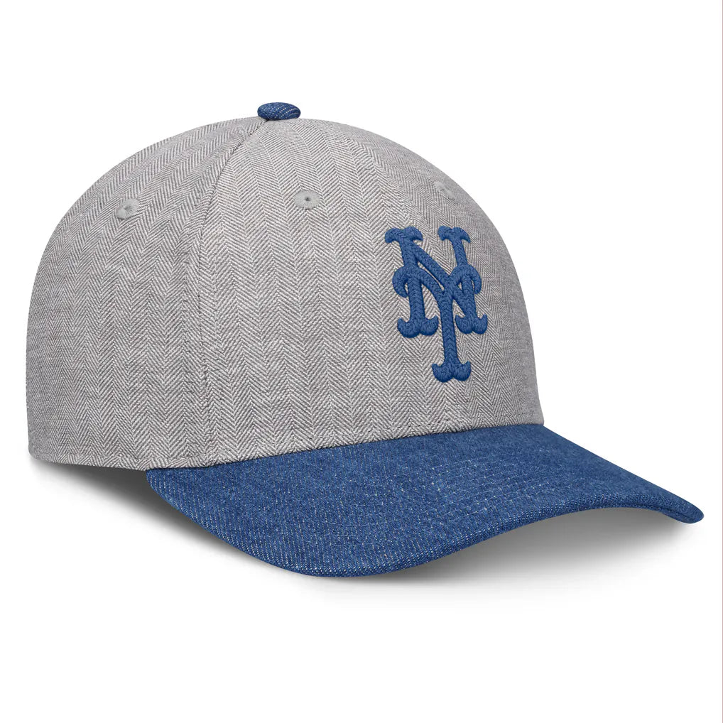 New York Mets Fanatics Level Up Conduct Adjustable Hat - Gray/Denim